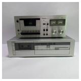 Lot of 2 Vintage Stereo Cassette Decks Sankyo STD-1750 and Yamaha Natural Sound