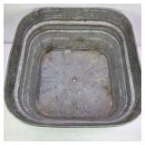 Galvanized Square Wash Tub Planter Farmhouse Metal Storage Bin