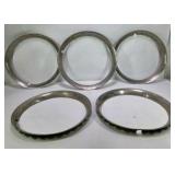 Lot of 5 Vintage Chrome Wheel Trim Rings Beauty Rings Automotive Hubcap Parts