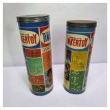 Lot of 2 Vintage Tinkertoy Building Sets with Tubes