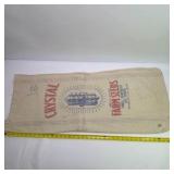 Vintage Crystal Farm Seeds Cloth Seed Sack Carroll Improved Minneapolis Bemis Fulton