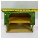 Vintage Lazy-Day Farm Tin Litho Barn Toy Building with Green Roof