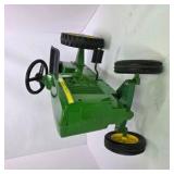 Vintage John Deere 20 Narrow Front Pedal Tractor Green Yellow Metal Ride-On