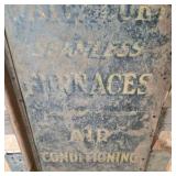 Vintage Ford Model A Side Panel Waterbury Seamless Furnace Advertising