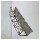 Vintage Silver Metal Model Train Truss Bridge Section