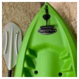 Green Sit-On-Top Kayak with Paddle