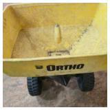 Ortho Yellow Push Lawn and Garden Broadcast Spreader