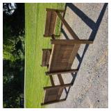 Pair of Wooden Twin Bed Frames with Headboards and Footboards