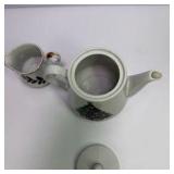 Christmas Tree Ceramic Tea Set With Teapot Creamer and Cups