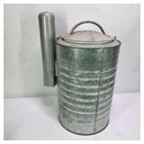 Vintage Igloo Galvanized Metal Drinking Water Cooler With Milapaco Portion Cups