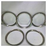 Lot of 5 Vintage Chrome Wheel Trim Rings Beauty Rings Automotive Hubcap Parts