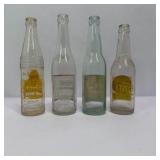 Lot of Vintage Clear Glass Soda Bottles Dr Pepper Pepsi Royal Crown Orange Crush