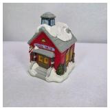 Lighted Ceramic Christmas Bakery House Village Display with Cord and Box