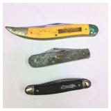 Lot of 14 Vintage Folding Pocket Knives with Sheath
