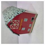 Vintage Tin Litho Springfield Farms Barn Toy Building