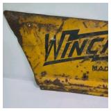 Vintage Wincharger Metal Tail Fin Sign Made in Sioux City Iowa
