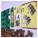 Vintage Lincoln Logs Collectible Classic Toy Building Set with Tin
