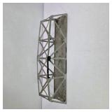 Vintage Silver Metal Model Train Truss Bridge Section