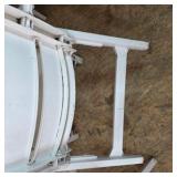 Pair of White Folding Patio Chairs