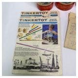 Lot of Vintage Tinkertoy Building Sets with Tubes and Instructions