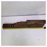 Lot of 6 Vintage Wood Spirit Levels Carpenter Tool Pieces