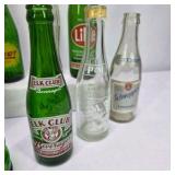 Lot of Vintage Soda Bottles 7UP Squirt Nesbitt’s Like Vernor’s Coca-Cola