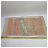 Lot of Vintage Cloth Seed Corn Sacks Krop-King Hybrid Seed Corn Bemis