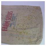 Lot of 2 Vintage Crystal Farm Seeds Cloth Seed Sacks