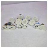Vintage Country Villagers 8 Piece Figurine Set With Box