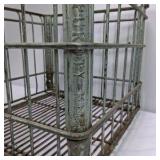 Lot of 3 Vintage Wire Milk Crates and Enamel Metal Pan