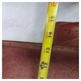 Vintage Pedal Car Wagon Trailer Red Metal Pull Cart