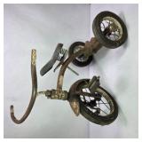 Vintage Child’s Tricycle With Spoked Wheels and Spring Seat