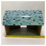 Vintage Rolling Acres Farm Tin Litho Barn Toy Building