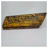 Vintage Wincharger Metal Tail Fin Sign Made in Sioux City Iowa