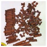 Vintage American Logs Toy Building Set with Tube Container