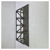 Vintage Gray Metal Model Train Truss Bridge Section