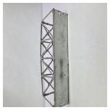 Vintage Silver Metal Model Train Truss Bridge Section