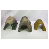 Lot of 3 Vintage Model Train Mountain Tunnel Scenic Landscape Accessories