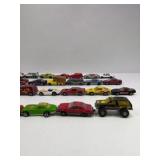 Lot of 27 Die-Cast Toy Cars, Trucks, Vans, and Emergency Vehicles