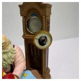 1997 Howard Miller Making Toys For Good Girls and Boys Santa Clock Figurine With Box