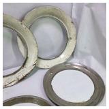 Lot of Vintage Automotive Wheel Trim Rings Beauty Rings and Painted Headlight Bezels