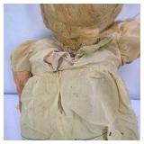 Vintage Composition Baby Doll with Blonde hair and Dress