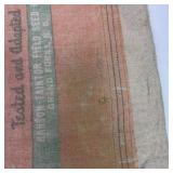 Lot of Vintage Cloth Seed Corn Sacks Krop-King Hybrid Seed Corn Bemis