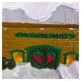 Lighted Miniature Christmas Village Olde Mill Snow Building With Box