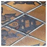Pair of Vintage Leaded Glass Cabinet Door Panels