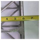 Vintage Silver Metal Model Train Truss Bridge Section