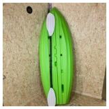 Green Sit-On-Top Kayak with Paddle