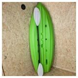 Green Sit-On-Top Kayak with Paddle