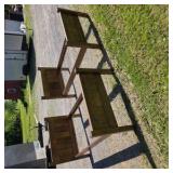 Pair of Wooden Twin Bed Frames with Headboards and Footboards