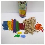 Vintage Tinkertoy Building Set with Tube Container